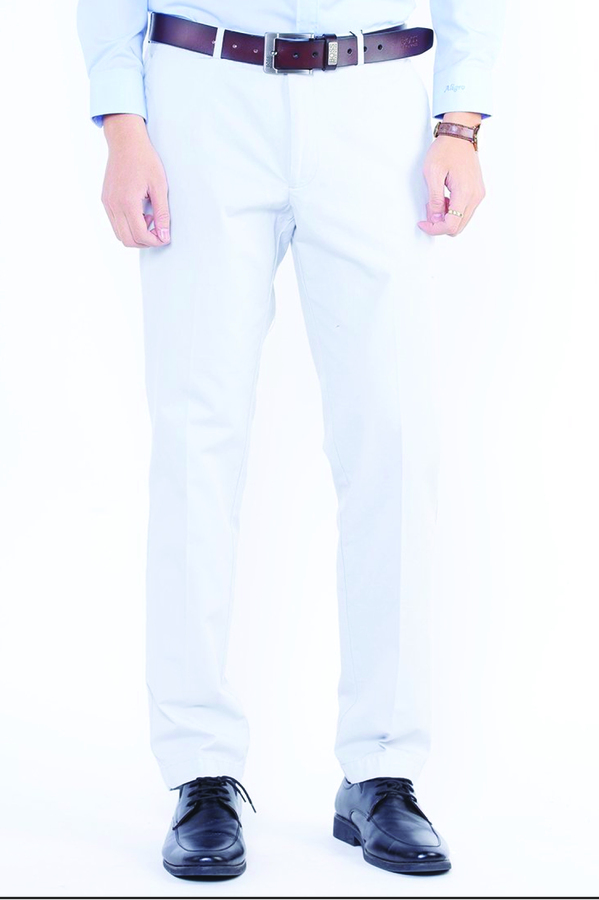 Quần kaki nam cao cấp Aligro ALGK024 co giãn 4 chiều màu trắng ngà