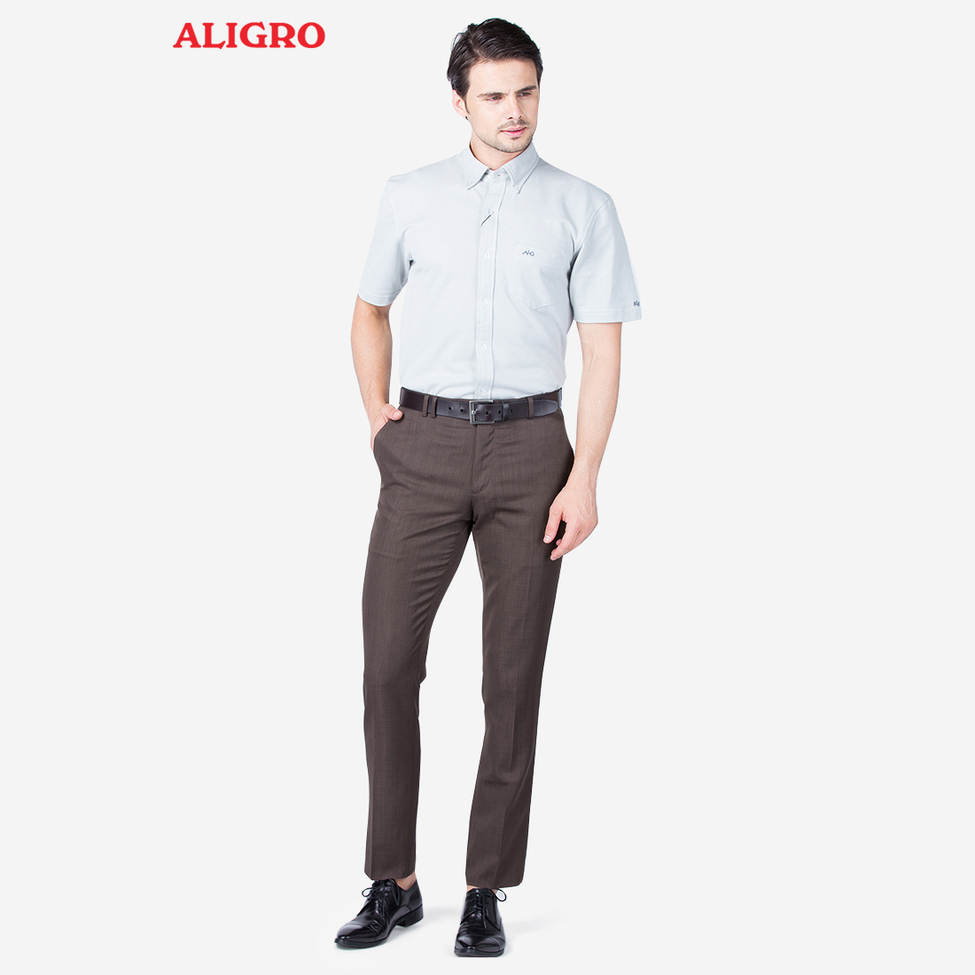 Quần âu nam công sở cao cấp Aligro ALGO1013 màu nâu