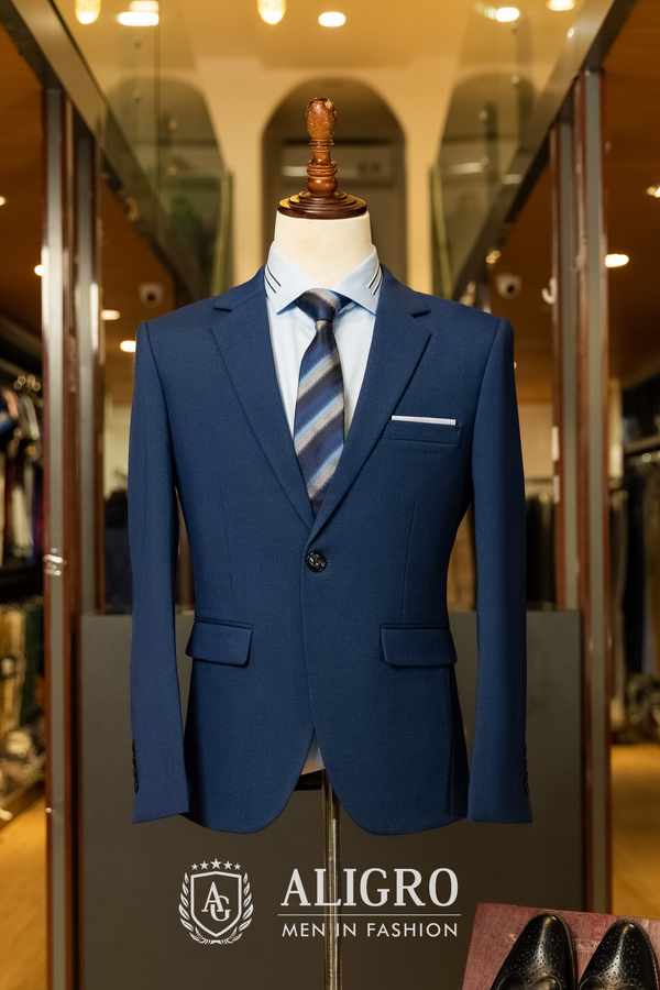 Bộ Vest xanh vân nhí ALGCL72