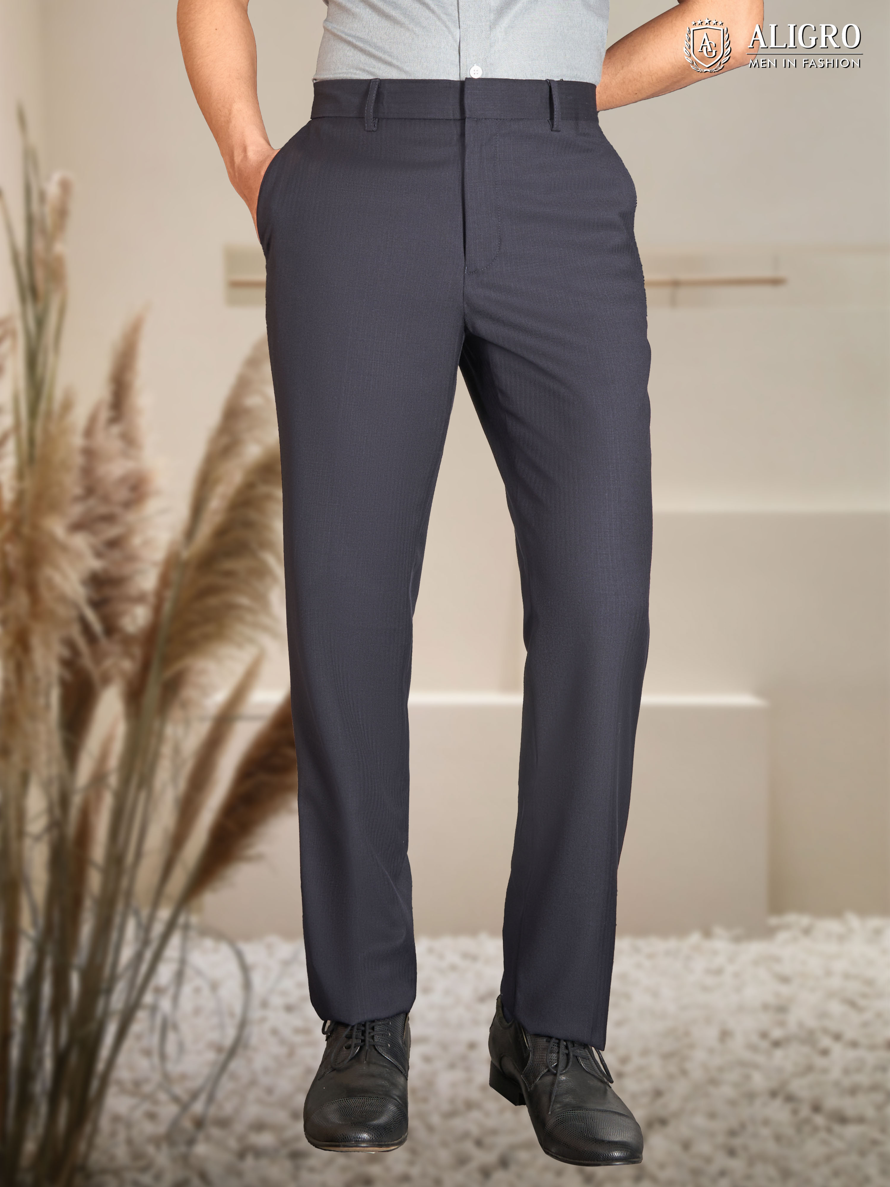 Quần âu nam công sở cao cấp Aligro ALGO1033 màu xanh đen
