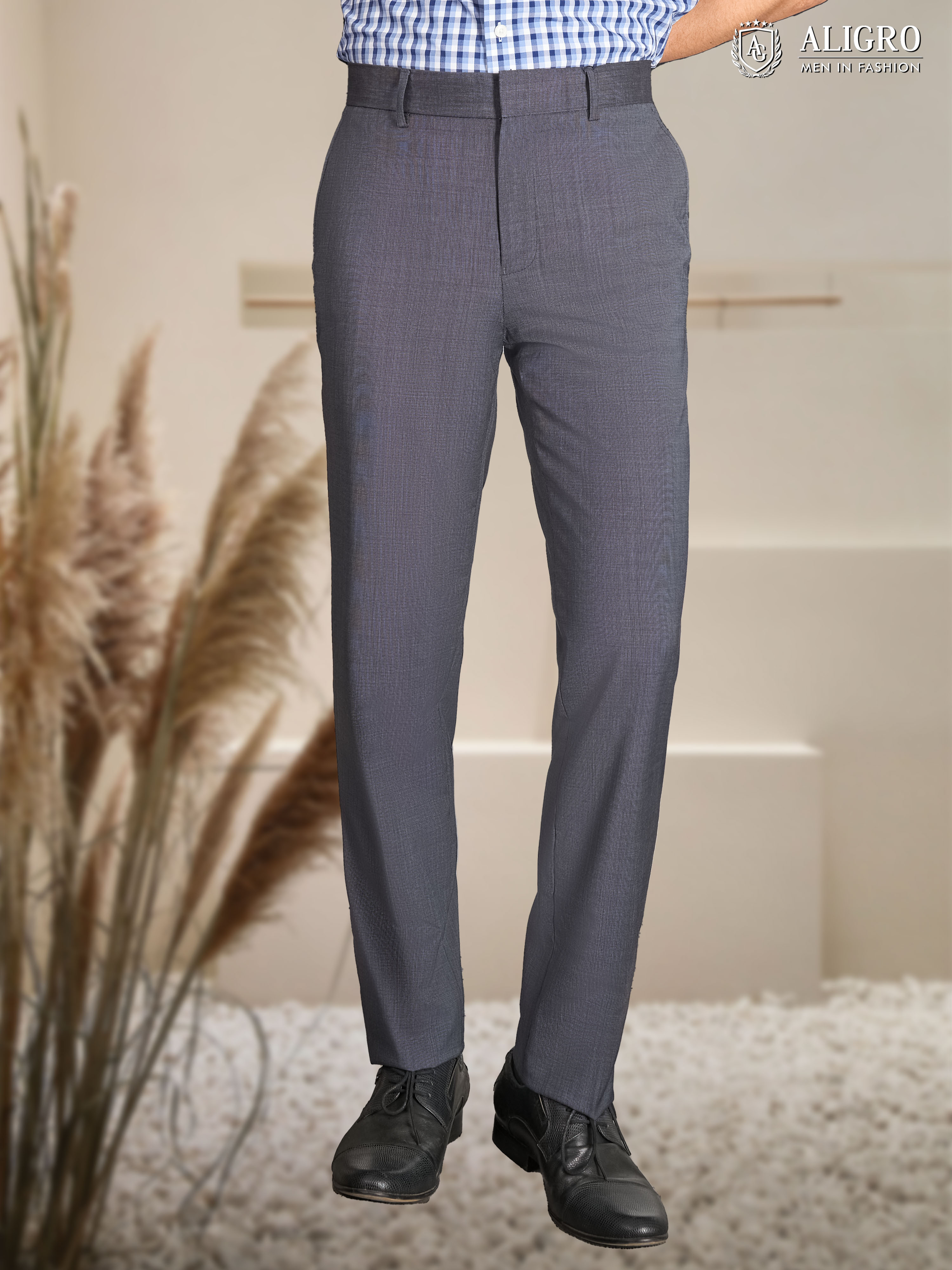 Quần âu nam công sở cao cấp Aligro ALGO1034 màu grey