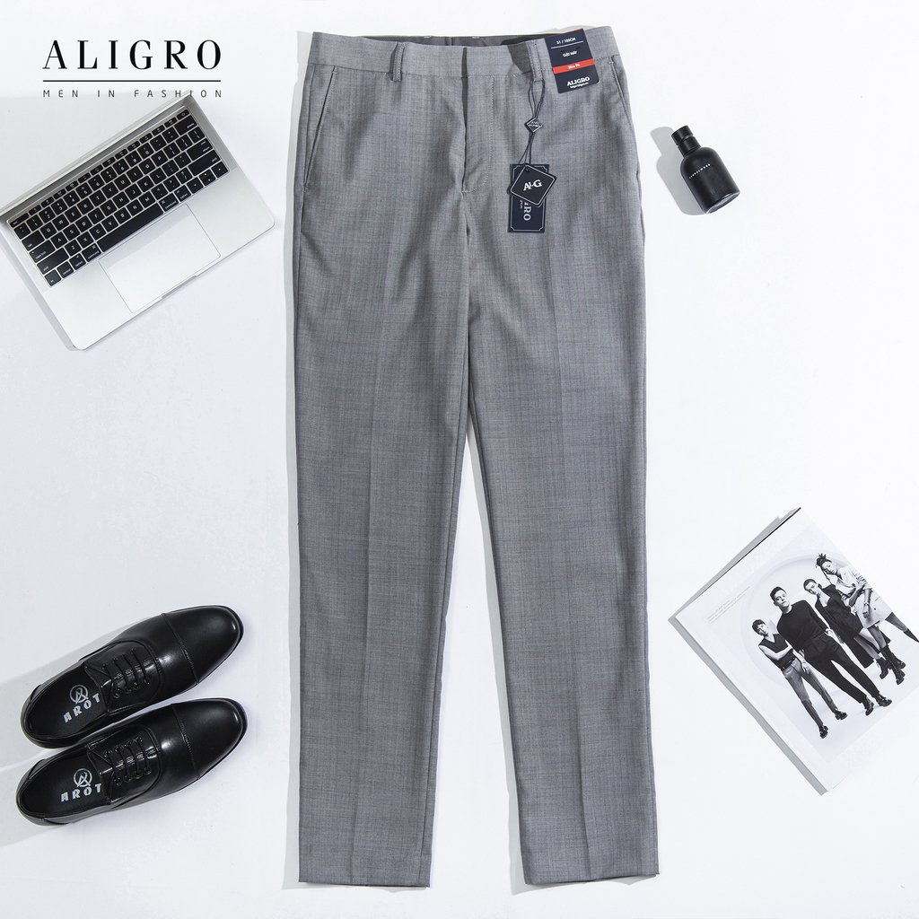 Quần âu nam công sở cao cấp Aligro ALGO1037 màu xám