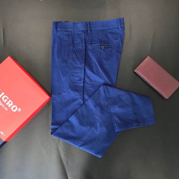 Quần kaki nam công sở cao cấp Aligro ALGK053 co giãn 4 chiều màu xanh dương