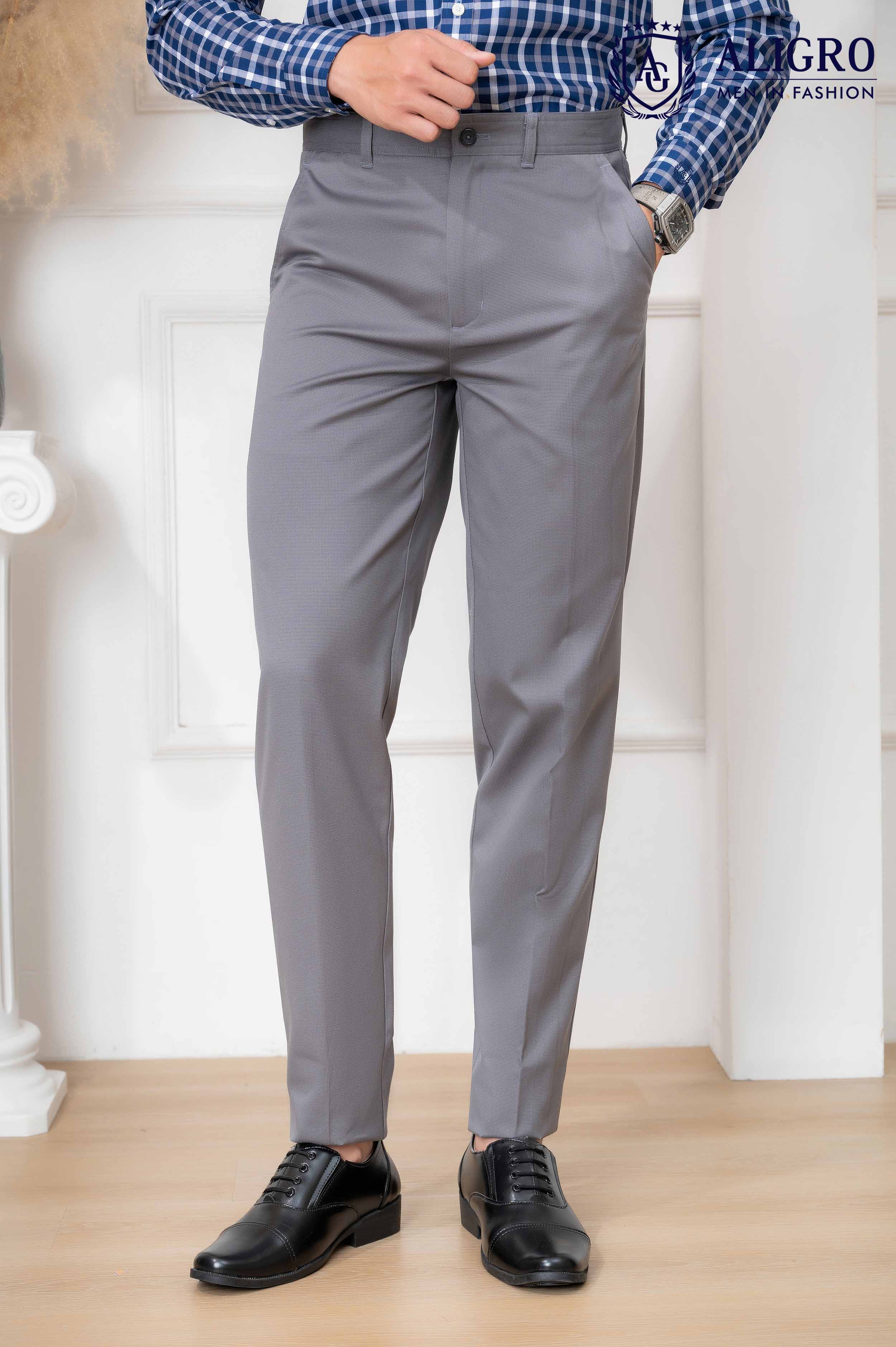 Quần kaki nam công sở cao cấp Aligro ALGK069 co giãn 4 chiều màu xám