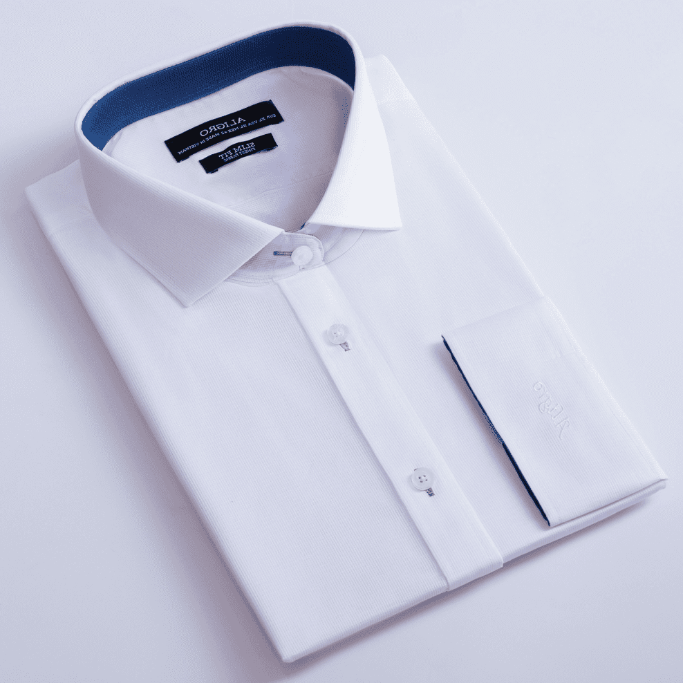 Áo sơ mi dài tay công sở cao cấp Aligro ALGS192 dáng Slimfit màu trắng